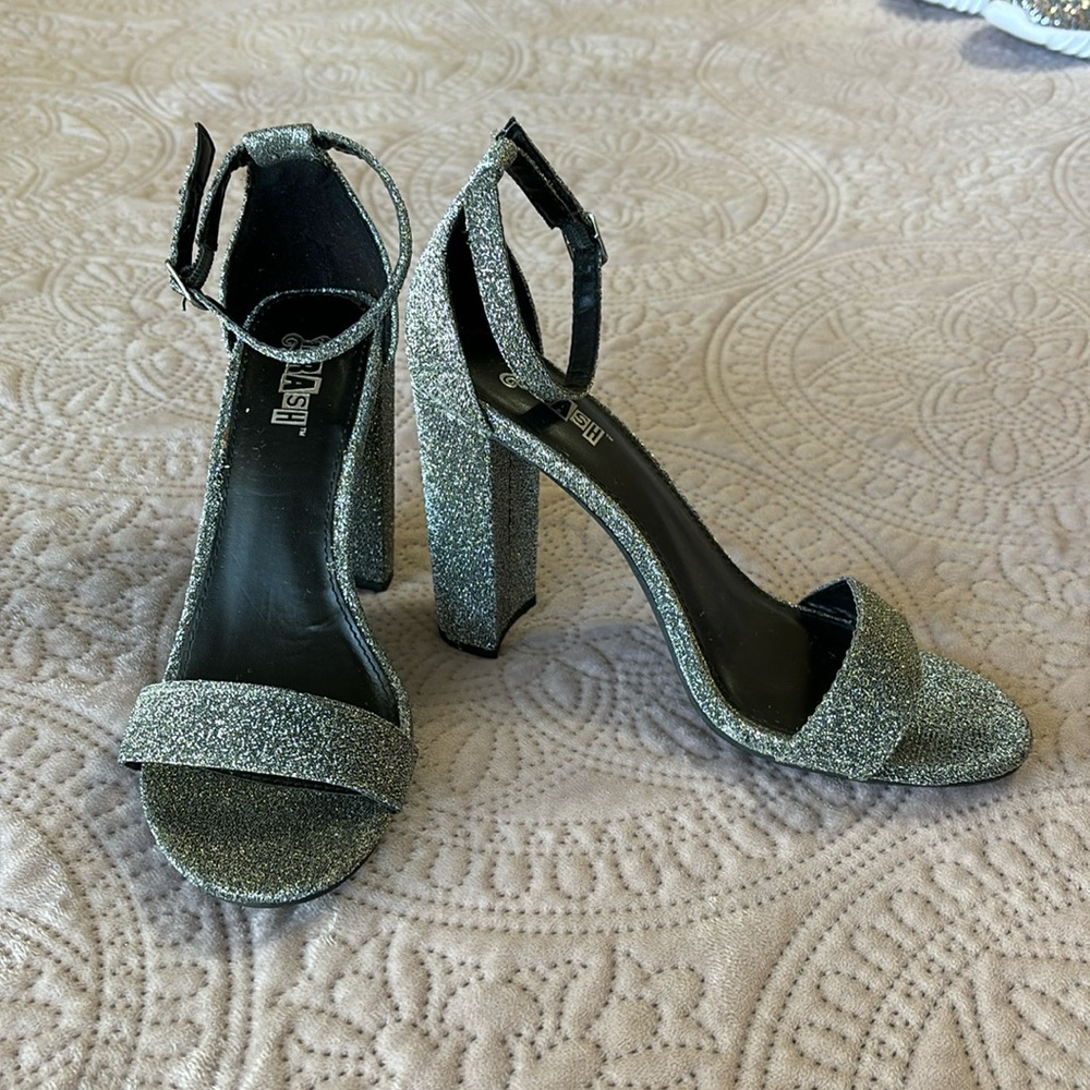 Brash Black and Silver Heels